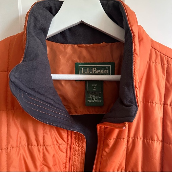 L.L. Bean Quilted Jacket Puffer Orange - Picture 4 of 8